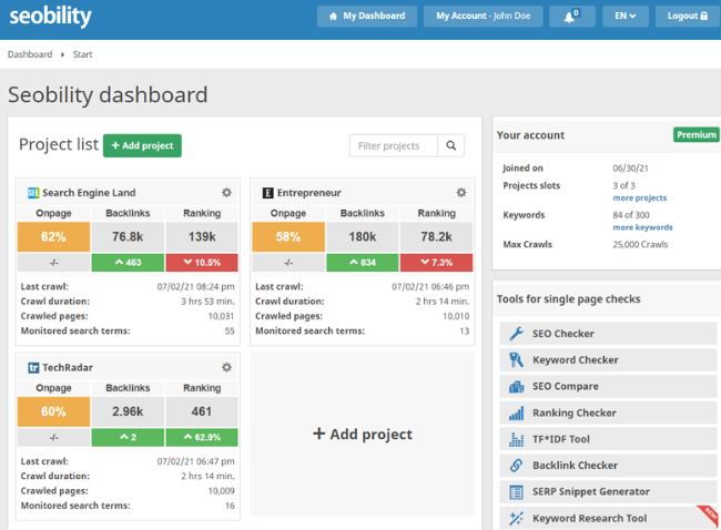Seobility Review: Das für alle zugängliche SEO-Tool 9 seobility